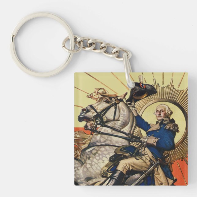 George Washington on Horseback Keychain (Front)
