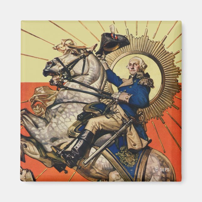 George Washington on Horseback Magnet (Front)