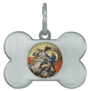 George Washington on Horseback Pet ID Tag