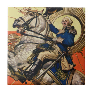 George Washington on Horseback Tile
