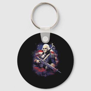 George Washington On The 4th Of July Independence Keychain