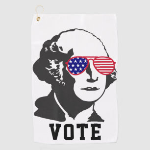 George Washington Patriotic Red White Blue Golf Towel