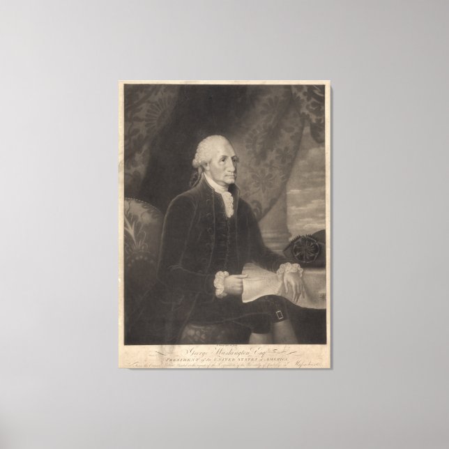 GEORGE WASHINGTON Portrait by Edward Savage Canvas Print (Front)