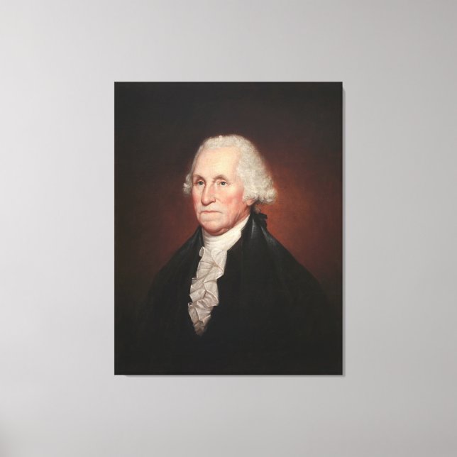 GEORGE WASHINGTON Portrait by Rembrandt Peale Canvas Print (Front)