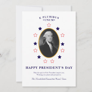 George Washington President's Day Campaign Mailer Holiday Card