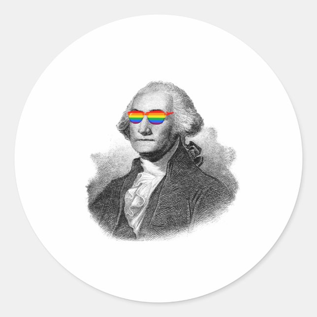 George Washington Pride Classic Round Sticker (Front)
