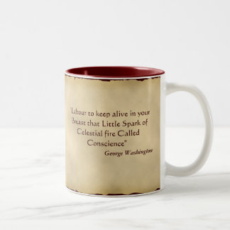 George Washington Quotation Two-Tone Coffee Mug