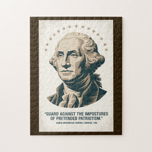 George Washington Quote American President Art Jigsaw Puzzle (Vertical)