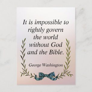 George Washington Quote Government and Religion  Postcard