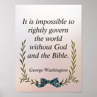 George Washington Quote Government and Religion  Poster