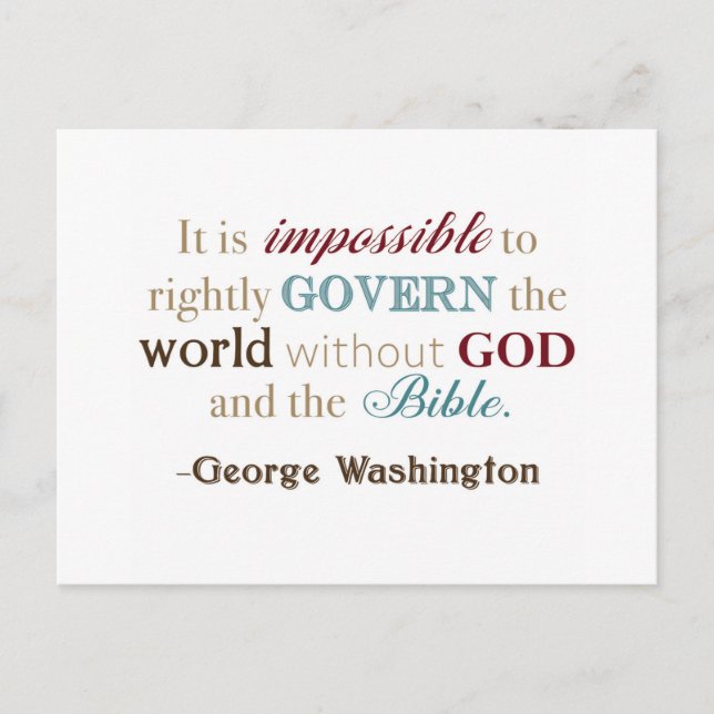 George Washington Quote Postcard (Front)