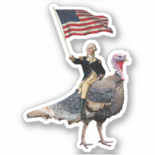 George Washington Riding A Turkey Thanksgiving