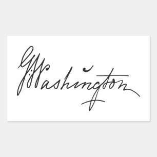 George Washington signature autograph president un Sticker
