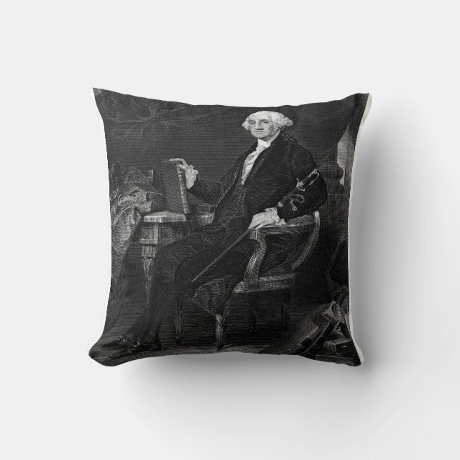 George Washington Throw Pillow (Front)