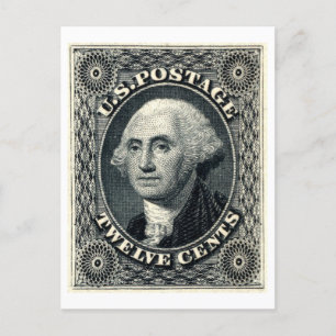 George Washington Twelve Cents US Postage Postcard