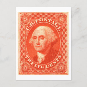 George Washington Twelve Cents US Postage Postcard