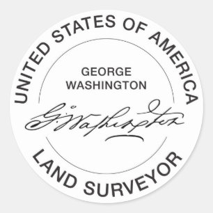 George Washington USA Land Surveyor Seal
