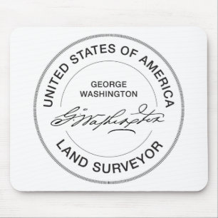 George Washington USA Land Surveyor Seal Mouse Pad