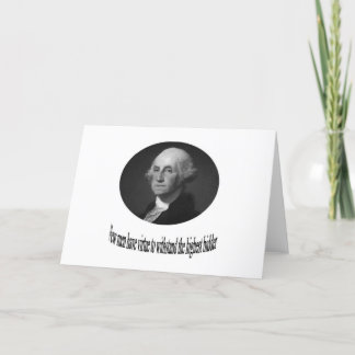 George Washington with quote Card