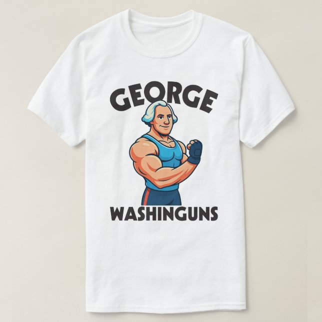 George Washinguns Cartoon Gym Flex Tee (Design Front)