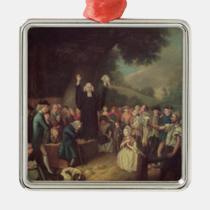 George Whitefield preaching Metal Ornament