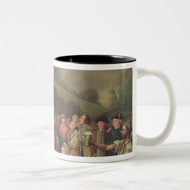 George Whitefield preaching Two-Tone Coffee Mug (Right)
