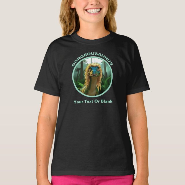 Georgeousaurus Blonde Dinosaur T-Shirt (Front)