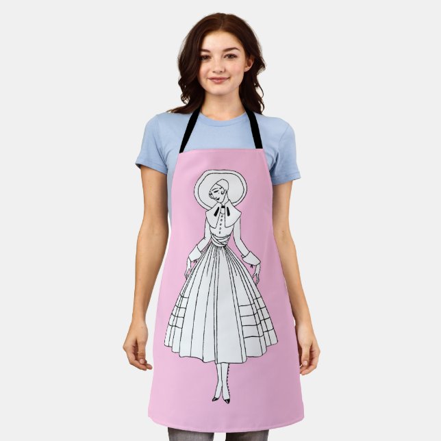 Georges Barbier 1920s Fashion Illustration Apron (Worn)