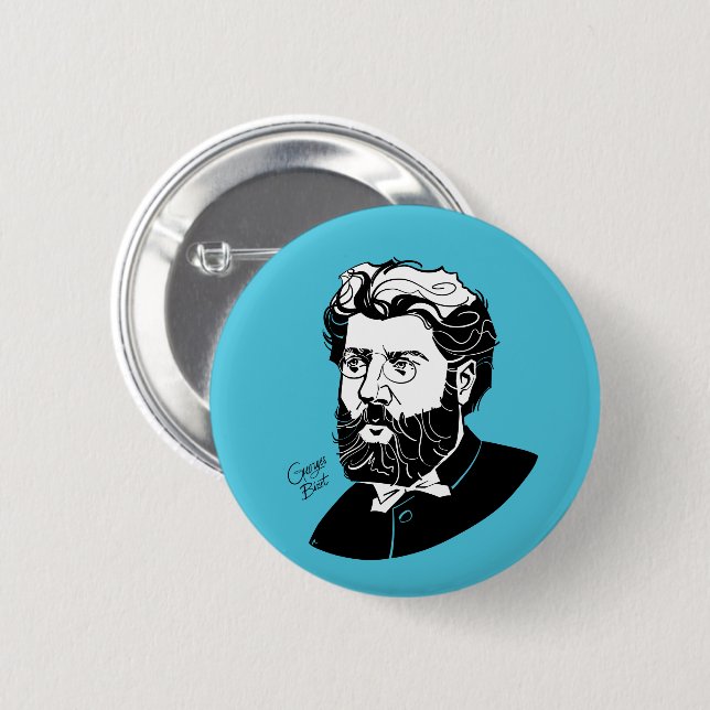 Georges Bizet 2 Inch Round Button (Front & Back)