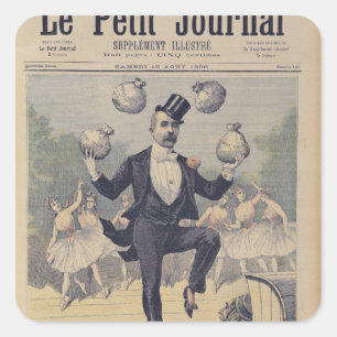 Georges Clemenceau  juggling bags of English Square Sticker