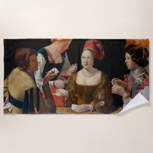 Georges de la Tour - Cheat with Ace of Diamonds Beach Towel