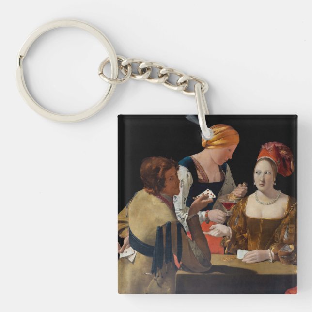 Georges de la Tour - Cheat with Ace of Diamonds Keychain (Front)