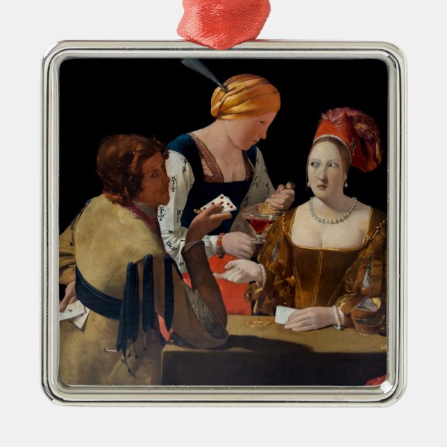 Georges de la Tour - Cheat with Ace of Diamonds Metal Ornament (Front)