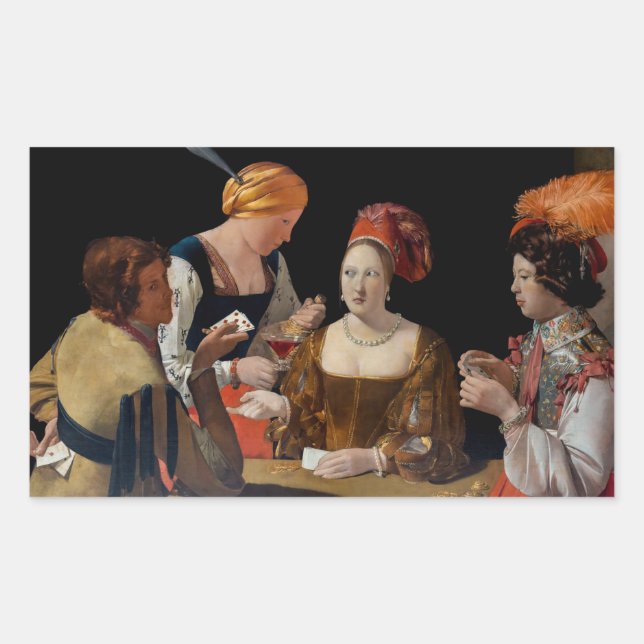 Georges de la Tour - Cheat with Ace of Diamonds Sticker (Front)