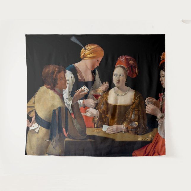 Georges de la Tour - Cheat with Ace of Diamonds Tapestry (Front (Horizontal))