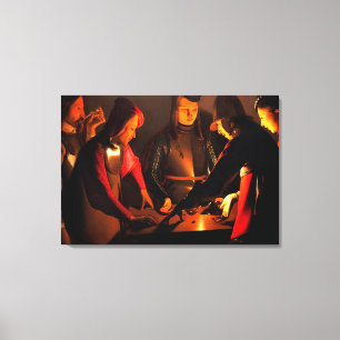 Georges de la Tour - The Dices Players Canvas Print