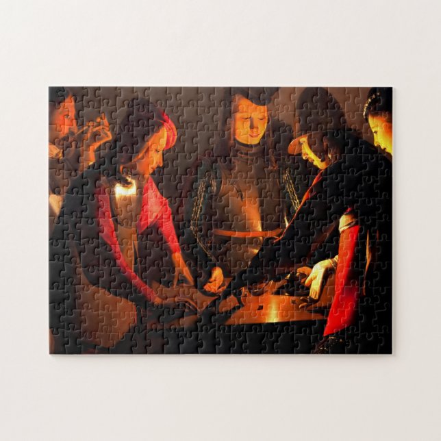 Georges de la Tour - The Dices Players Jigsaw Puzzle (Horizontal)