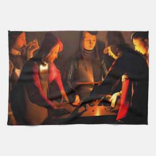 Georges de la Tour - The Dices Players Kitchen Towel