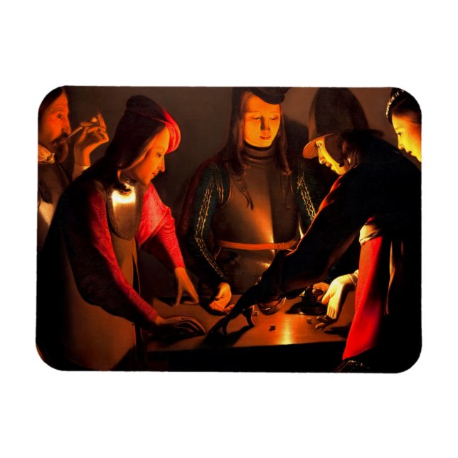 Georges de la Tour - The Dices Players Magnet (Horizontal)