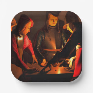 Georges de la Tour - The Dices Players Paper Plate