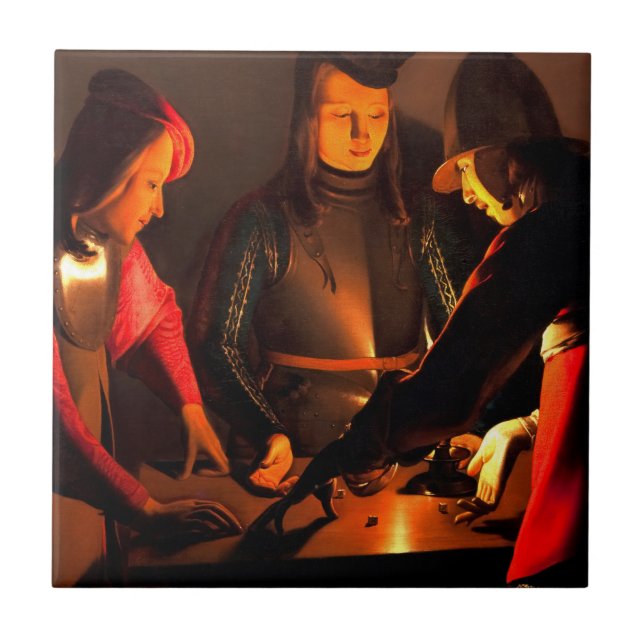 Georges de la Tour - The Dices Players Tile (Front)