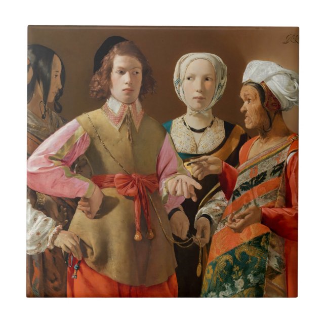 Georges de la Tour - The Fortune Teller Tile (Front)