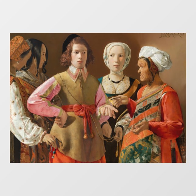 Georges de la Tour - The Fortune Teller Window Cling (Sheet)