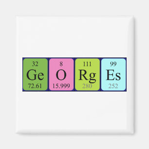 Georges periodic table name magnet