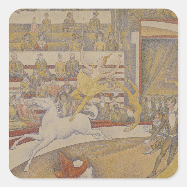 Georges Pierre Seurat | The Circus, 1891 Square Sticker (Front)