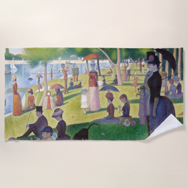 Georges Seurat - A Sunday on La Grande Jatte Beach Towel (Front)