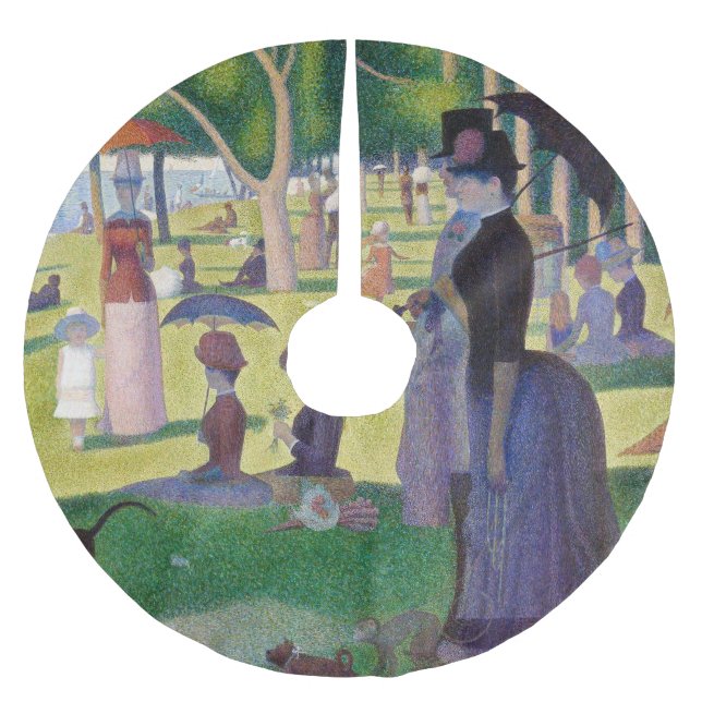 Georges Seurat - A Sunday on La Grande Jatte Brushed Polyester Tree Skirt (Front)