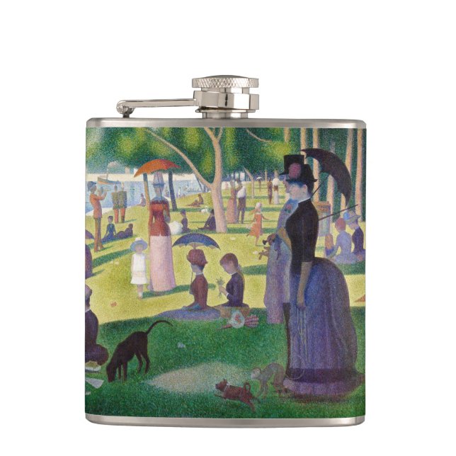 Georges Seurat - A Sunday on La Grande Jatte Hip Flask (Front)