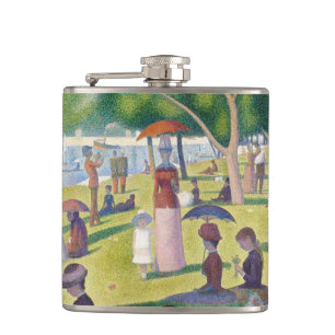 Georges Seurat - A Sunday on La Grande Jatte Hip Flask