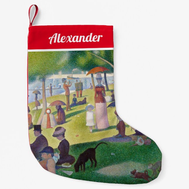 Georges Seurat - A Sunday on La Grande Jatte Small Christmas Stocking (Front)